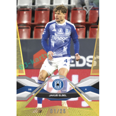 2025/26 Sportzoo Chance Liga 2. série #251 JAKUB ELBEL Gold xx/25