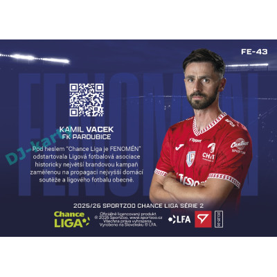 2025/26 Sportzoo Chance Liga 2. série #FE-43 KAMIL VACEK Fenomén