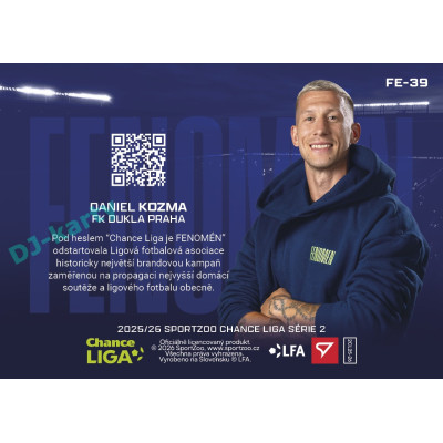 2025/26 Sportzoo Chance Liga 2. série #FE-39 DANIEL KOZMA Fenomén