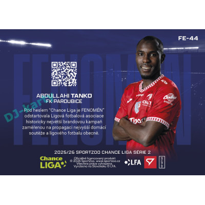 2025/26 Sportzoo Chance Liga 2. série #FE-44 ABDULLAHI TANKO Fenomén