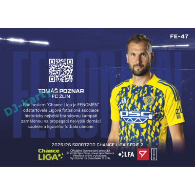 2025/26 Sportzoo Chance Liga 2. série #FE-47 TOMÁŠ POZNAR Fenomén