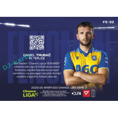 2025/26 Sportzoo Chance Liga 2. série #FE-32 DANIEL TRUBAČ Fenomén