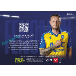 2025/26 Sportzoo Chance Liga 2. série #FE-31 LADISLAV KREJČÍ Fenomén