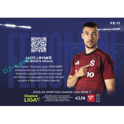 2025/26 Sportzoo Chance Liga 2. série #FE-11 MATĚJ RYNEŠ Fenomén