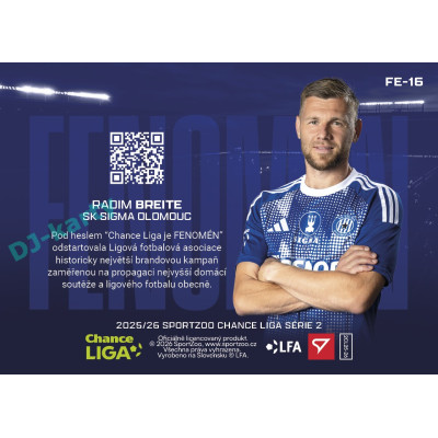 2025/26 Sportzoo Chance Liga 2. série #FE-16 RADIM BREITE Fenomén
