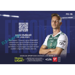 2025/26 Sportzoo Chance Liga 2. série #FE-15 DAVID PUŠKÁČ Fenomén