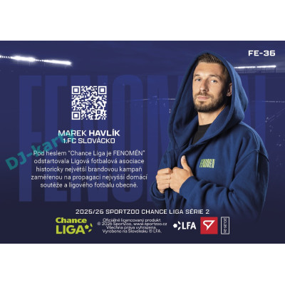 2025/26 Sportzoo Chance Liga 2. série #FE-36 MAREK HAVLÍK Fenomén