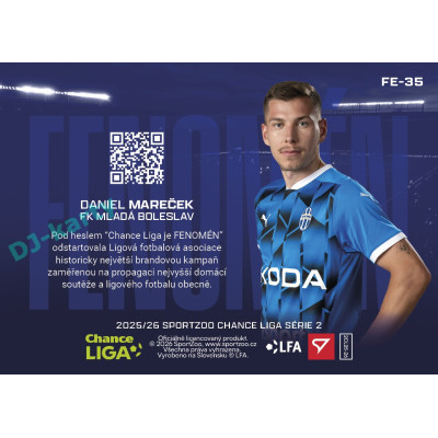 2025/26 Sportzoo Chance Liga 2. série #FE-35 DANIEL MAREČEK Fenomén