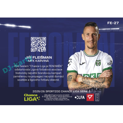 2025/26 Sportzoo Chance Liga 2. série #FE-27 JIŘÍ FLEIŠMAN Fenomén