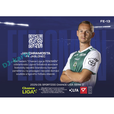 2025/26 Sportzoo Chance Liga 2. série #FE-13 JAN CHRAMOSTA Fenomén