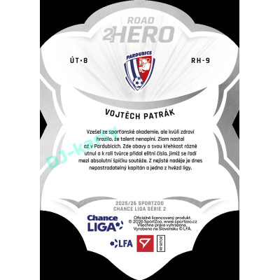 2025/26 Sportzoo Chance Liga 2. série #RH-9 VOJTĚCH PATRÁK Road 2 Hero