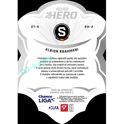 2025/26 Sportzoo Chance Liga 2. série #RH-2 ALBION RRAHMANI Road 2 Hero