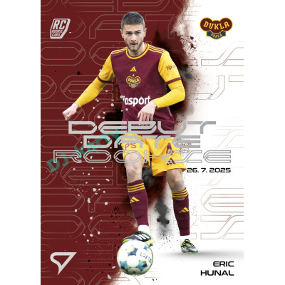 2025/26 Sportzoo Chance Liga 2. série #DR-13 ERIC HUNAL Debut Date Rookie