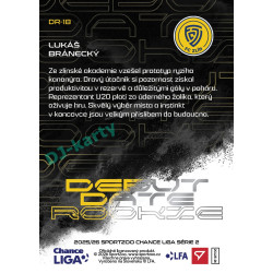 2025/26 Sportzoo Chance Liga 2. série #DR-18 LUKÁŠ BRÁNECKÝ Debut Date Rookie