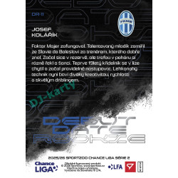 2025/26 Sportzoo Chance Liga 2. série #DR-11 JOSEF KOLÁŘÍK Debut Date Rookie