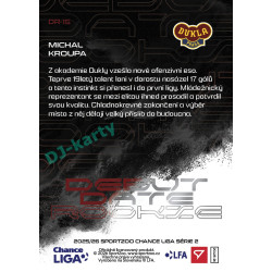 2025/26 Sportzoo Chance Liga 2. série #DR-15 MICHAL KROUPA Debut Date Rookie