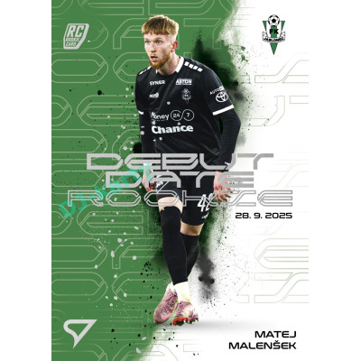 2025/26 Sportzoo Chance Liga 2. série #DR-05 MATEJ MALENŠEK Debut Date Rookie