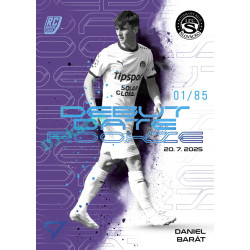 2025/26 Sportzoo Chance Liga 2. série #DR-12 DANIEL BARÁT Debut Date Rookie Amethyst Purple xx/85