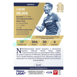 2025/26 Sportzoo Chance Liga 2. série #KL50 Lukáš Hejda Klub Legend