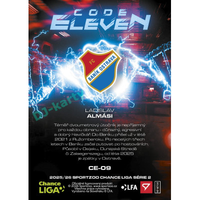 2025/26 Sportzoo Chance Liga 2. série #CE-09 LADISLAV ALMÁSI Code Eleven