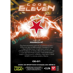 2025/26 Sportzoo Chance Liga 2. série #CE-01 JAKUB MARKOVIČ Code Eleven
