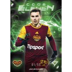 2025/26 Sportzoo Chance Liga 2. série #CE-33 JAKUB KADÁK Code Eleven Electric Green xx/55
