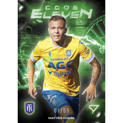 2025/26 Sportzoo Chance Liga 2. série #CE-27 MATYÁŠ KOZÁK Code Eleven Electric Green xx/55