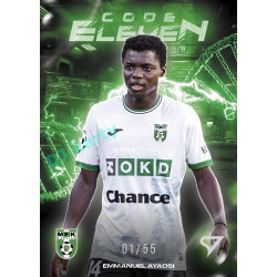 2025/26 Sportzoo Chance Liga 2. série #CE-25 EMMANUEL AYAOSI Code Eleven Electric Green xx/55