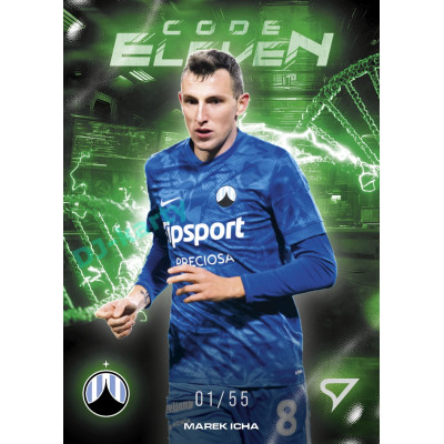 2025/26 Sportzoo Chance Liga 2. série #CE-22 MAREK ICHA Code Eleven Electric Green xx/55