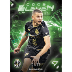 2025/26 Sportzoo Chance Liga 2. série #CE-18 DANIEL HORÁK Code Eleven Electric Green xx/55