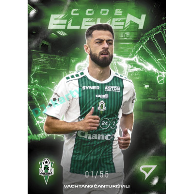 2025/26 Sportzoo Chance Liga 2. série #CE-14 VACHTANG ČANTURIŠVILI Code Eleven Electric Green xx/55