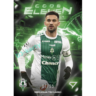 2025/26 Sportzoo Chance Liga 2. série #CE-13 NEMANJA TEKIJAŠKI Code Eleven Electric Green xx/55