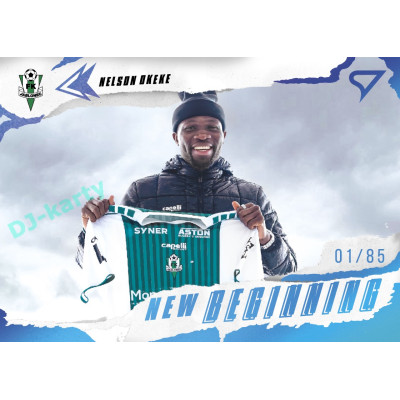2025/26 Sportzoo Chance Liga 2. série #NB-08 NELSON OKEKE New Beginning Crystal Blue xx/85