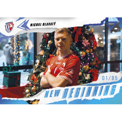 2025/26 Sportzoo Chance Liga 2. série #NB-17 MICHAL HLAVATÝ New Beginning Crystal Blue xx/85