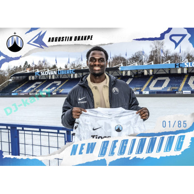 2025/26 Sportzoo Chance Liga 2. série #NB-13 AUGUSTIN DRAKPE New Beginning Crystal Blue xx/85