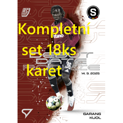 2025/26 Sportzoo Chance Liga 2. série kompletní set 18ks karet Debut Date Rookie