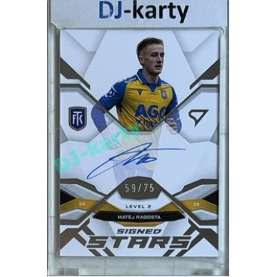 2025/26 Sportzoo Chance Liga 2. série #SL2-MR Matěj Radosta Signed Stars Level 2 xx/75