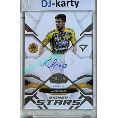 2025/26 Sportzoo Chance Liga 2. série #SL2-JK Jakub Kolář Signed Stars Level 2 xx/75