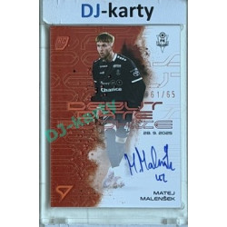 2025/26 Sportzoo Chance Liga 2. série #DRS-MM Matej Malenšek Debut Date Rookie Copper Auto 61/65