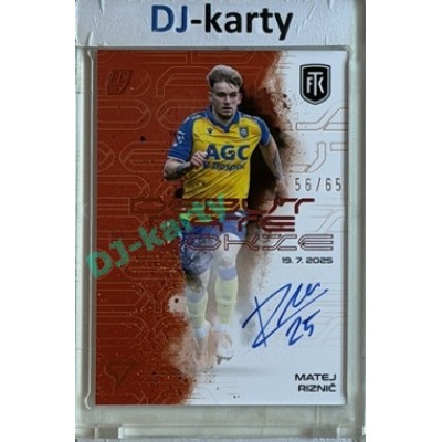 2025/26 Sportzoo Chance Liga 2. série #DRS-MR Matej Riznič Debut Date Rookie Copper Auto 56/65