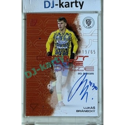 2025/26 Sportzoo Chance Liga 2. série #DRS-LB Lukáš Bránecký Debut Date Rookie Copper Auto 19/65