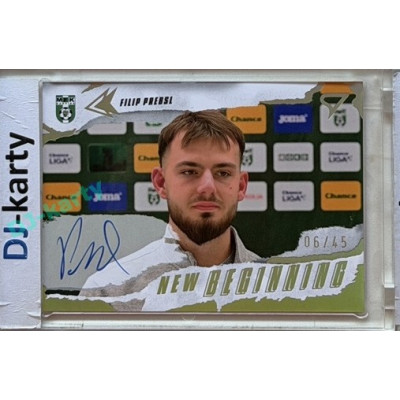 2025/26 Sportzoo Chance Liga 2. série #NBS-FP Filip Prebsl New Beginning Auto Gold 06/45