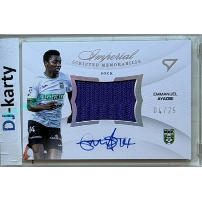 2025/26 Sportzoo Chance Liga 2. série #IM-EA Emmanuel Ayaosi Imperial Scripted Memorabilia Silver Auto 04/25
