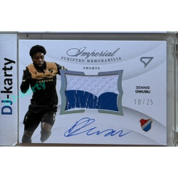 2025/26 Sportzoo Chance Liga 2. série #IM-DO Dennis Owusu Imperial Scripted Memorabilia Silver Auto 10/25
