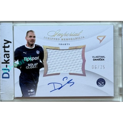 2025/26 Sportzoo Chance Liga 2. série #IM-VD Vlastimil Daníček Imperial Scripted Memorabilia Silver Auto 06/25