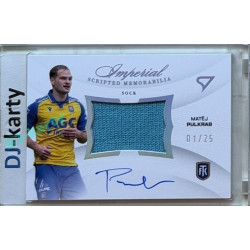 2025/26 Sportzoo Chance Liga 2. série #IM-MP Matěj Pulkrab Imperial Scripted Memorabilia Silver Auto 01/25