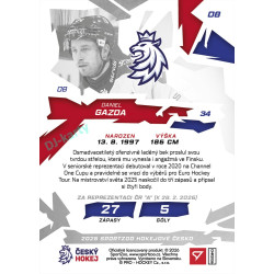 2026 Sportzoo Hokejové Česko #08 Daniel Gazda