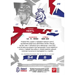 2026 Sportzoo Hokejové Česko #29 Tomáš Hertl