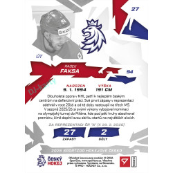 2026 Sportzoo Hokejové Česko #27 Radek Faksa