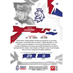 2026 Sportzoo Hokejové Česko #15 Radek Kučeřík